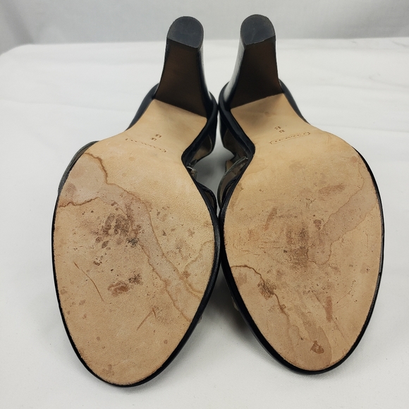 **COACH** BLACK HEELS Python Embossed Mirrored Leather  8 - Picture 9 of 12